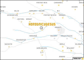 map of Horodnicu de Sus