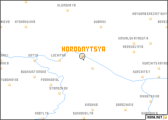 map of Horodnytsya