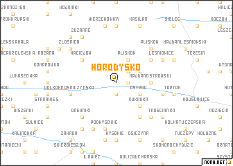 map of Horodysko