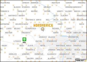 map of Horoměřice