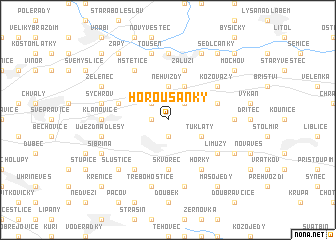 map of Horoušánky