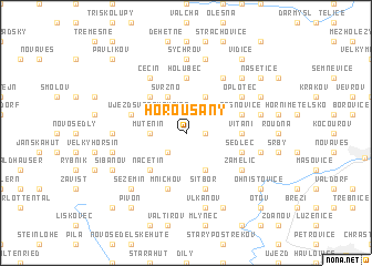 map of Horoušany