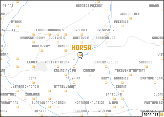 map of Horša