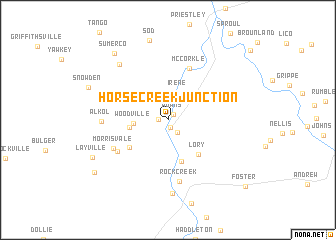 map of Horse Creek Junction