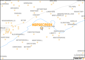 map of Horse Creek