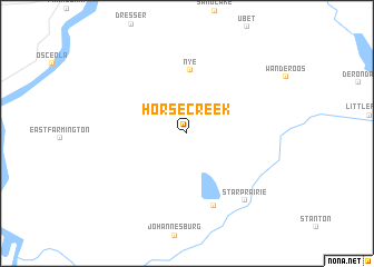 map of Horse Creek