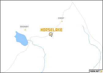 map of Horse Lake