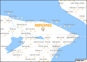 map of Horserød