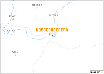 map of Horseshoe Bend