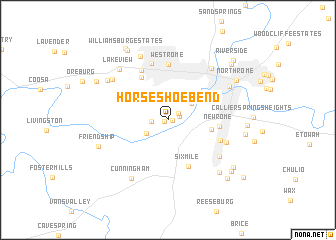 map of Horseshoe Bend