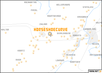 map of Horseshoe Curve