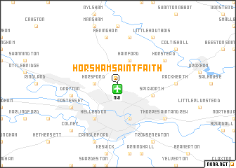 map of Horsham Saint Faith