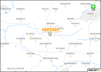 map of Horsham