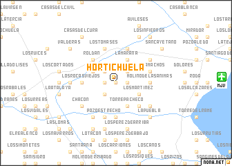 map of Hortichuela