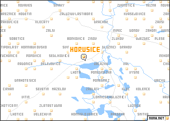 map of Horusice