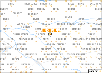 map of Horušice