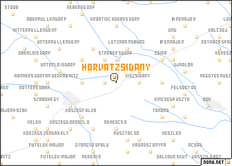 map of Horvátzsidány