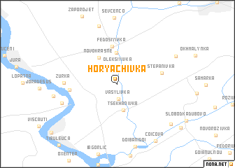 map of Horyachivka