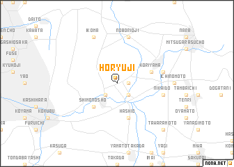 map of Hōryūji