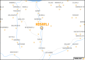 map of Hoşarlı