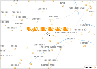 map of Ḩoseynābād-e ‘Alīzādeh