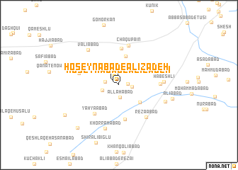 map of Ḩoseynābād-e ‘Alīzādeh