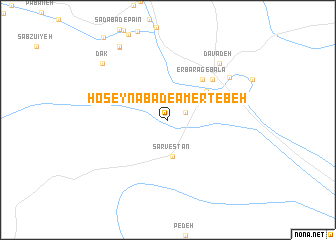 map of Ḩoseynābād-e ‘Āmertebeh