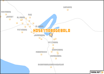 map of Ḩoseynābād-e Bālā