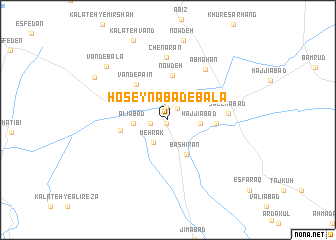 map of Ḩoseynābād-e Bālā