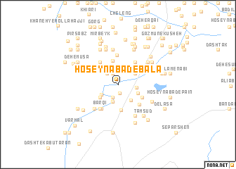 map of Ḩoseynābād-e Bālā