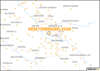 map of Ḩoseynābād-e Belekūh