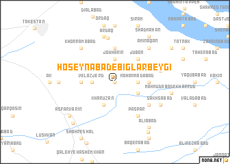 map of Ḩoseynābād-e Bīglarbeygī