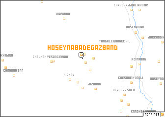 map of Ḩoseynābād-e Gazband