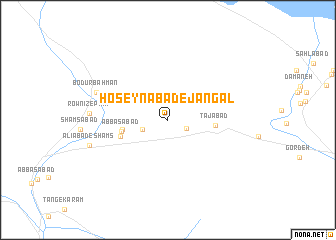 map of Ḩoseynābād-e Jangal