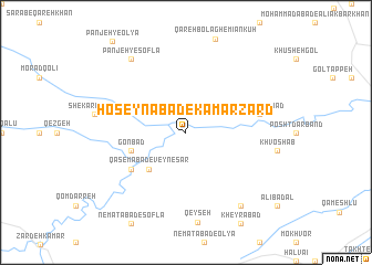 map of Ḩoseynābād-e Kamarzard