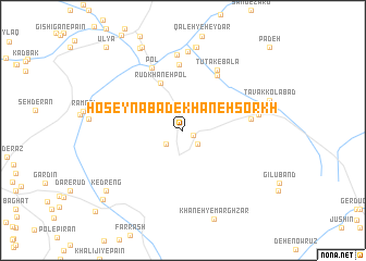 map of Ḩoseynābād-e Khāneh Sorkh