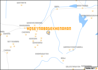 map of Ḩoseynābād-e Khenāmān