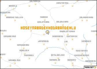 map of Ḩoseynābād-e Khodābandehlū