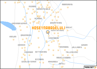 map of Ḩoseynābād-e Lūlī