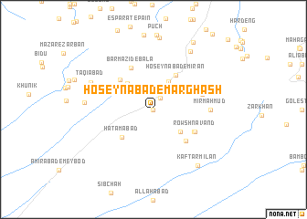 map of Ḩoseynābād-e Marghash