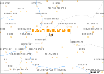 map of Ḩoseynābād-e Merān