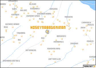 map of Ḩoseynābād-e Mīrān