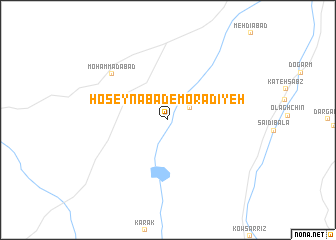 map of Ḩoseynābād-e Morādīyeh