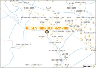 map of Ḩoseynābād-e Nīāzmandī