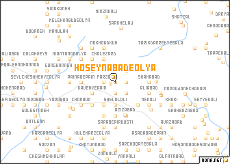 map of Ḩoseynābād-e ‘Olyā