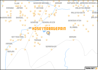 map of Ḩoseynābād-e Pā\