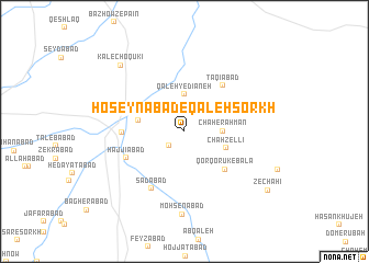 map of Ḩoseynābād-e Qal‘eh Sorkh