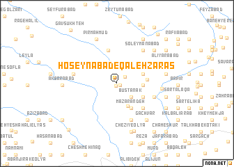 map of Ḩoseynābād-e Qal‘eh Zarās