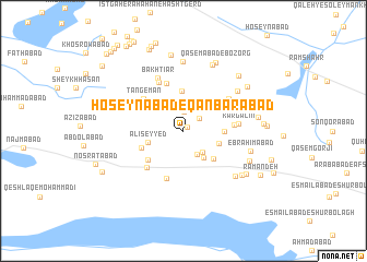 map of Ḩoseynābād-e Qanbarābād