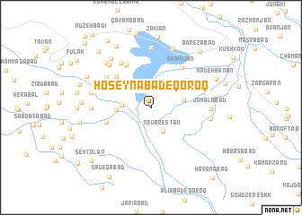 map of Ḩoseynābād-e Qoroq